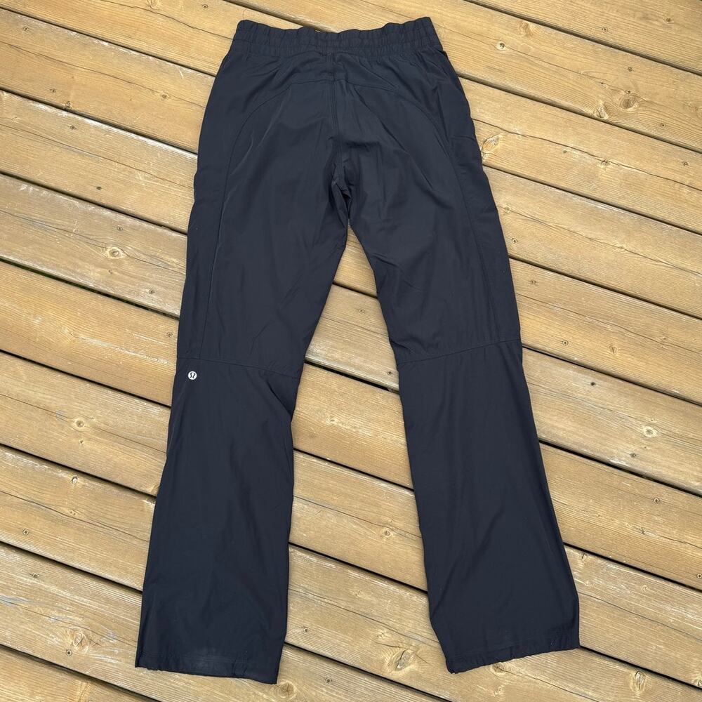 Lululemon Run size 6 RARE DISCONTINUED Dog Runner Lined Pants - Black - Picture 8 of 14